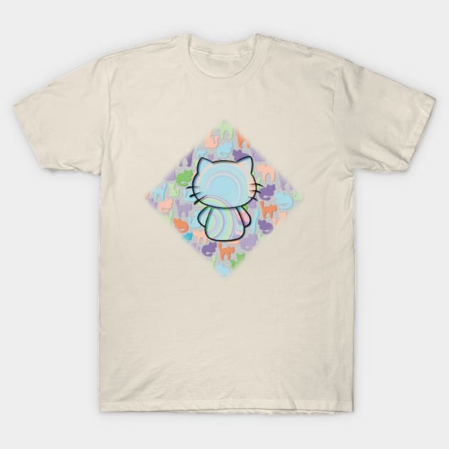 Rainbows & Cats - Fun Cat Silhouette T-Shirt by Creasorz